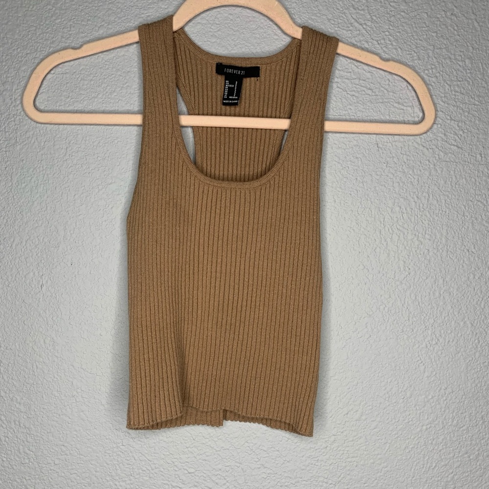 Fall brown crop top